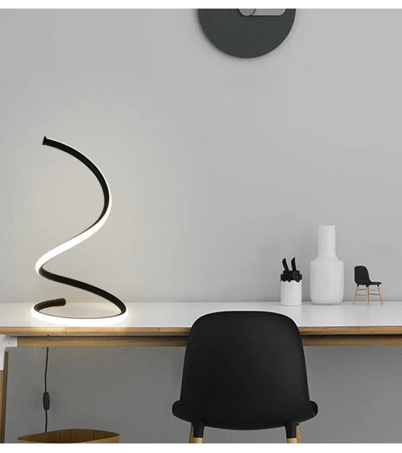 Modern Spiral LED Table Lamp