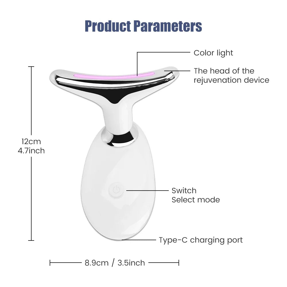 EMS Face & Neck Lift Device – LED Therapy & Anti-Wrinkle Massager