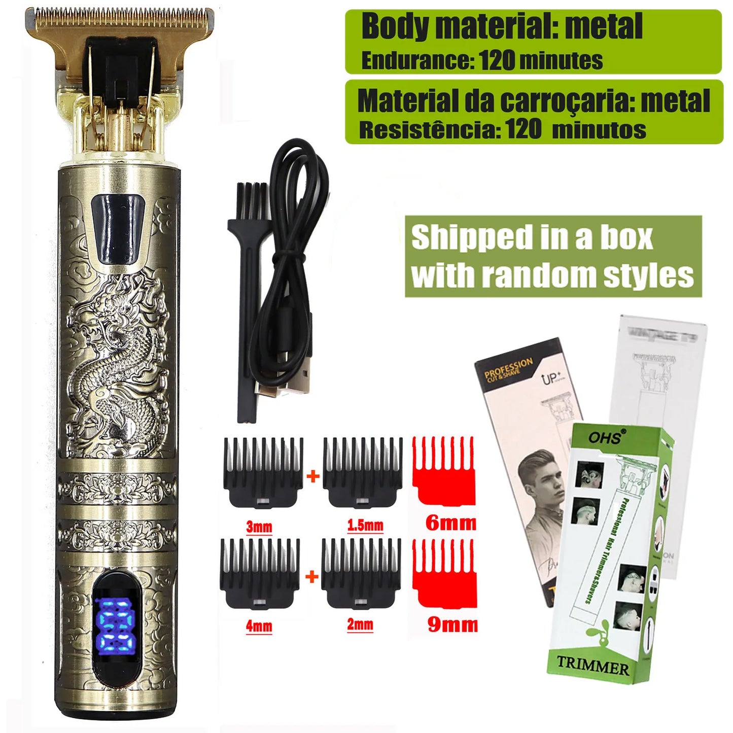 T9 Hair Clipper Zero Gap Trimmer