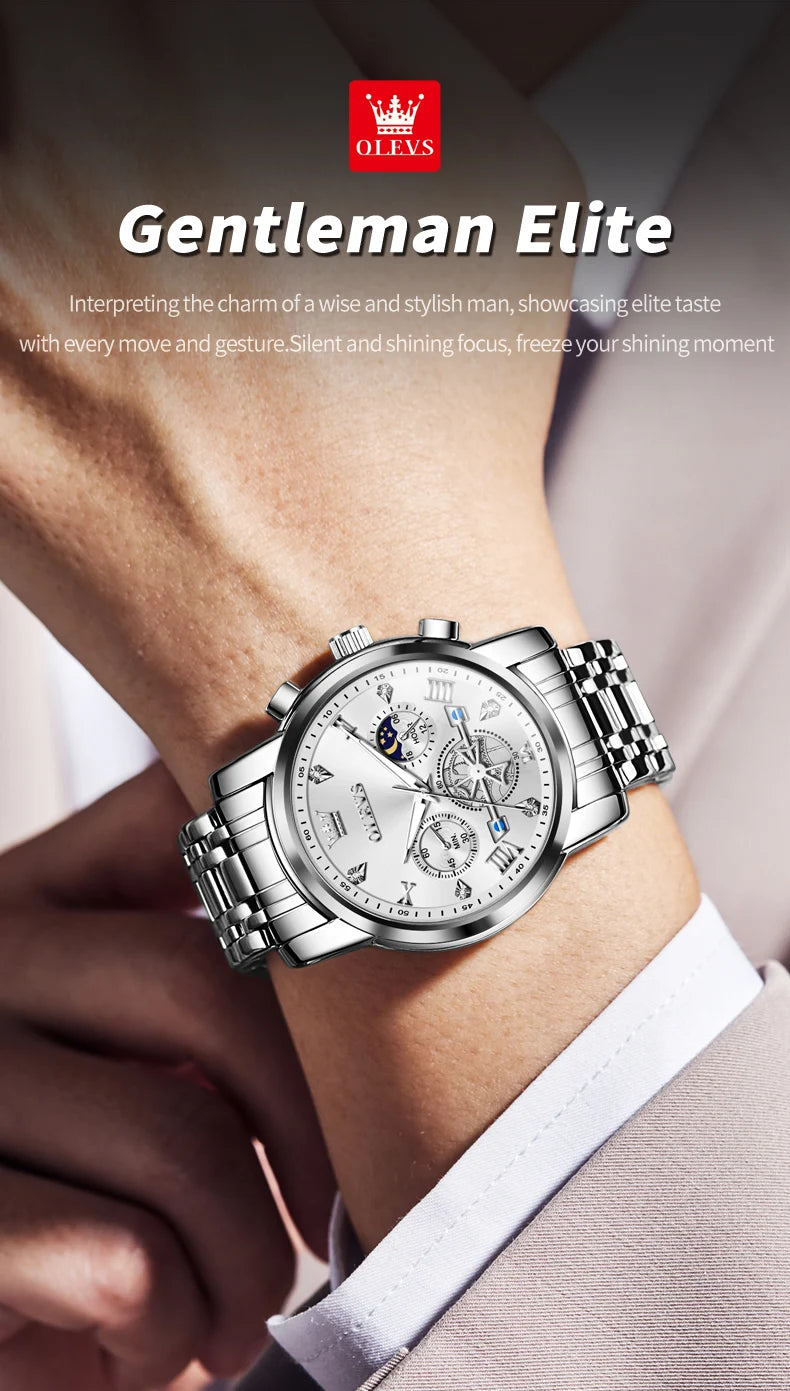 Cartmela 2856 Men’s Quartz Watch – Skeleton Flywheel Chronograph
