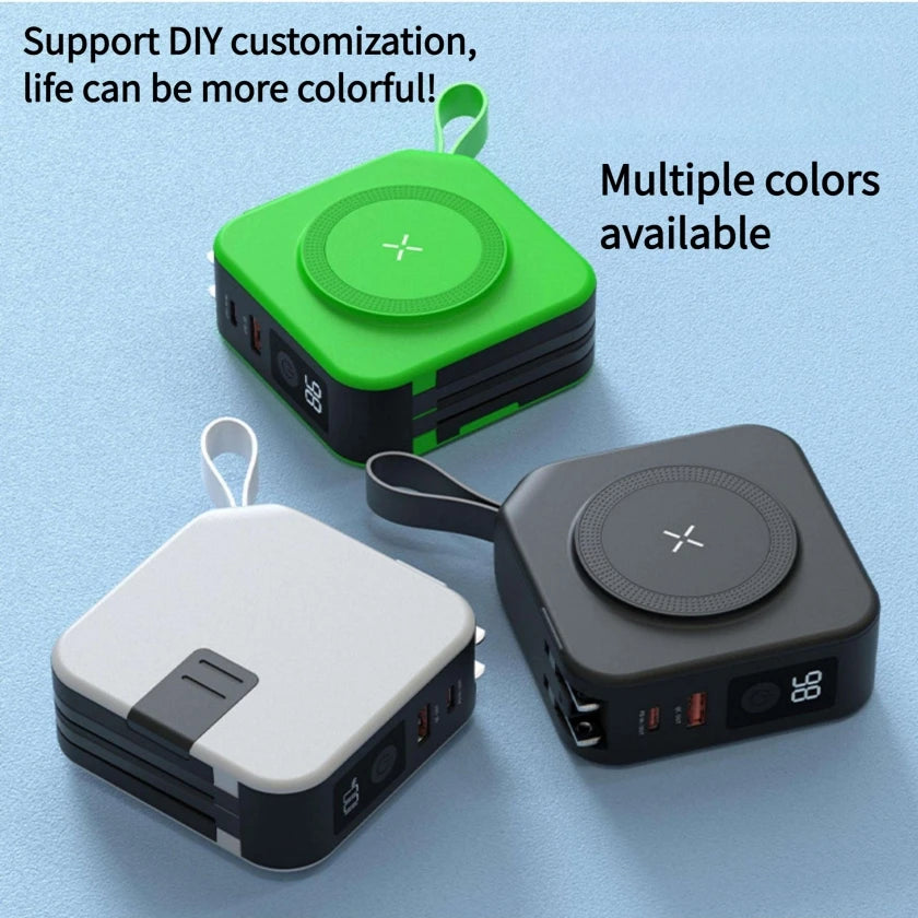 10000mAh Magnetic Wireless Power Bank with Cable & Plug – PD22.5W