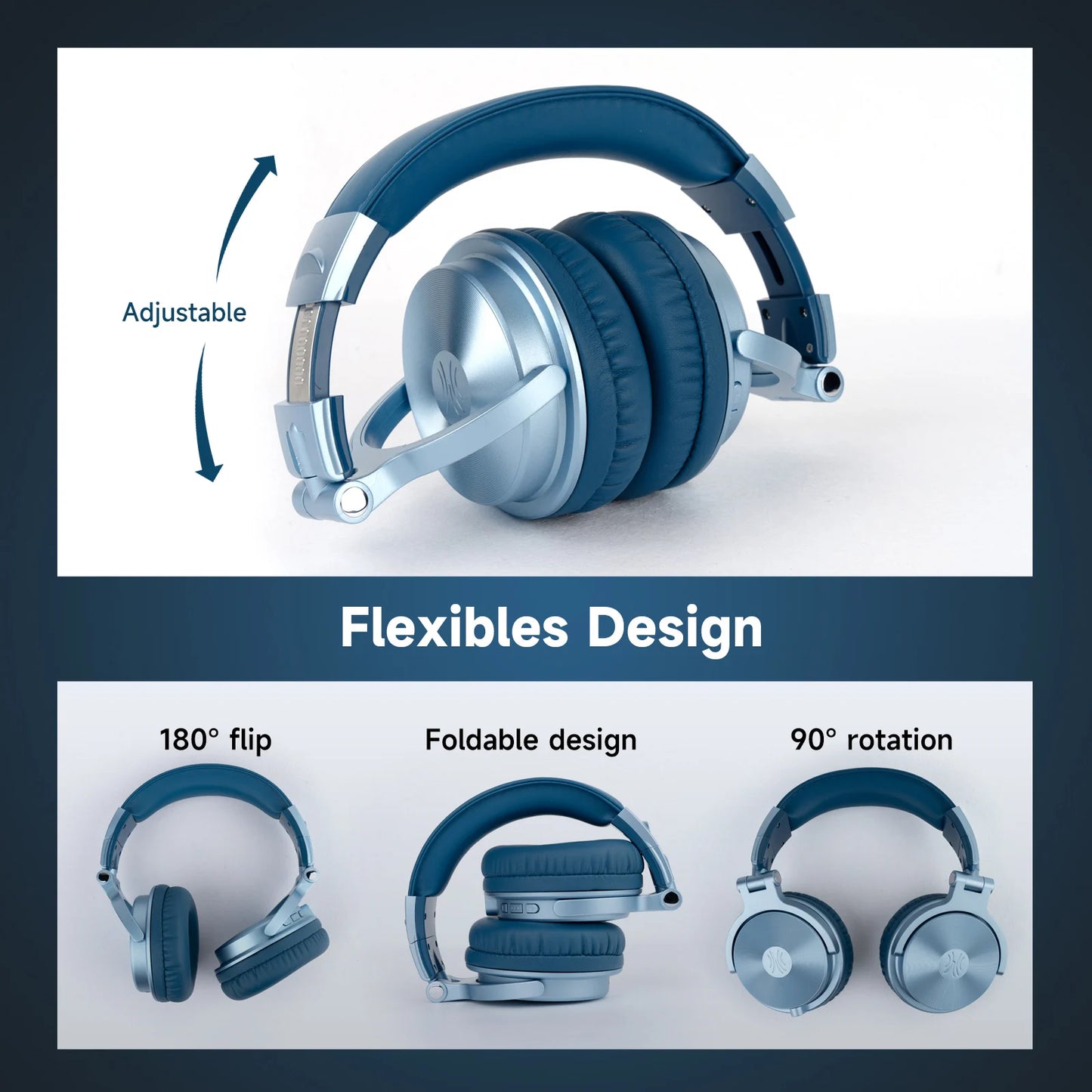 OneOdio Pro C Wireless Headphones – Hi-Res Over-Ear, 110h Playtime