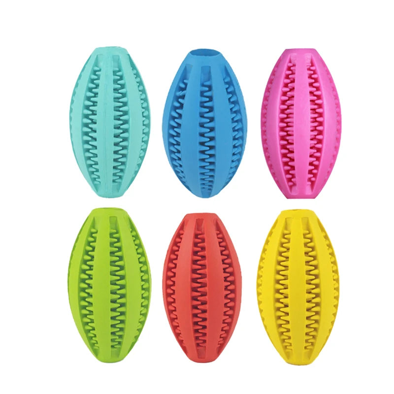 Dog Chew Toy Ball – Tough Rubber Teeth Cleaning Snack Ball