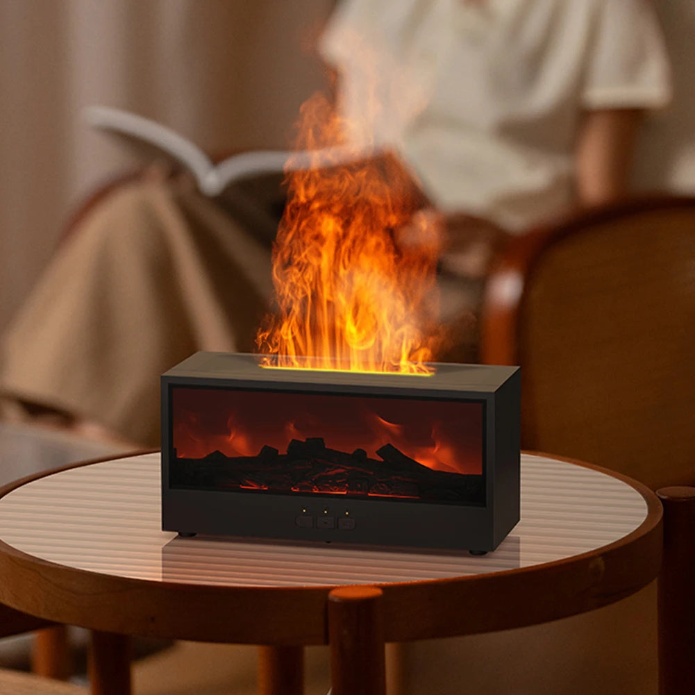 Dynamic Flame Fireplace Air Humidifier & Essential Oil Diffuser
