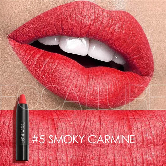 Focallure Waterproof Matte Lipstick – 19 Colors, Soft Texture