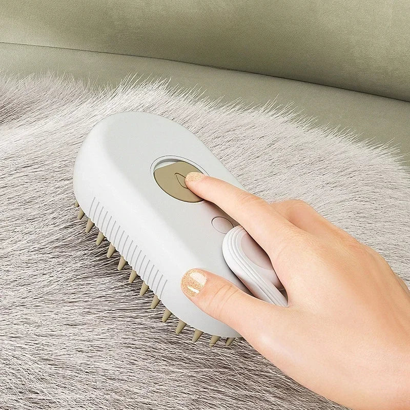 USB 3-in-1 Pet Grooming Brush – Steam, Shedding & Massage Tool