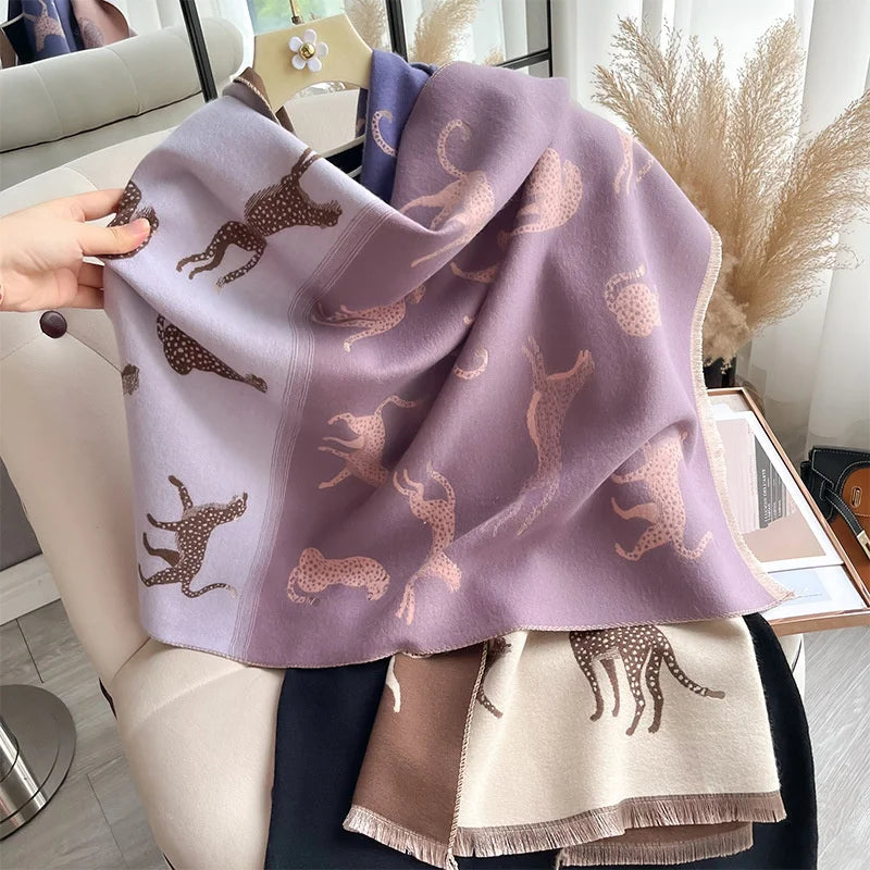 2024 Luxury Cashmere Travel Poncho – Warm Blanket Shawl Wrap