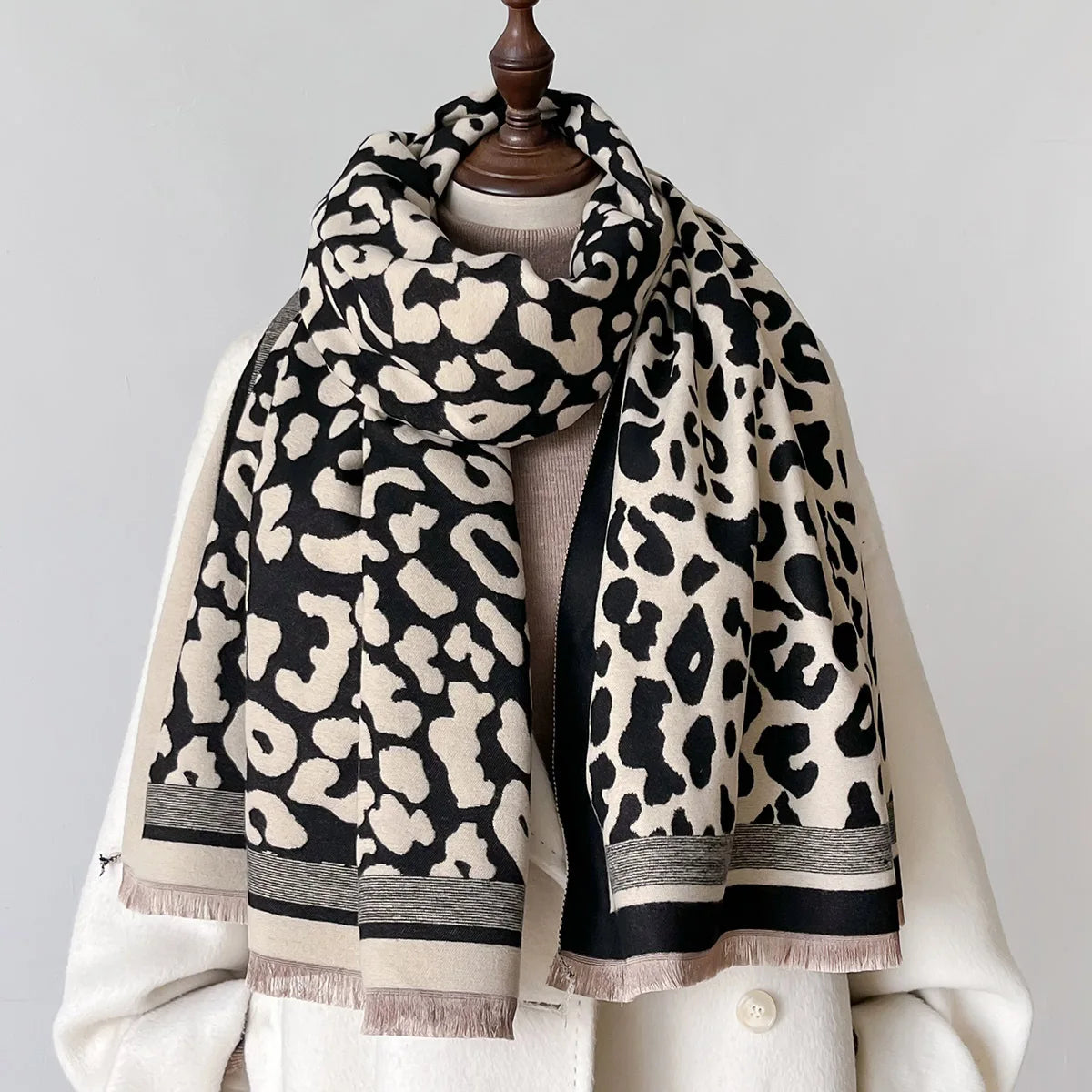 Luxury Winter Cashmere Scarf – Thick Blanket Shawl for Women