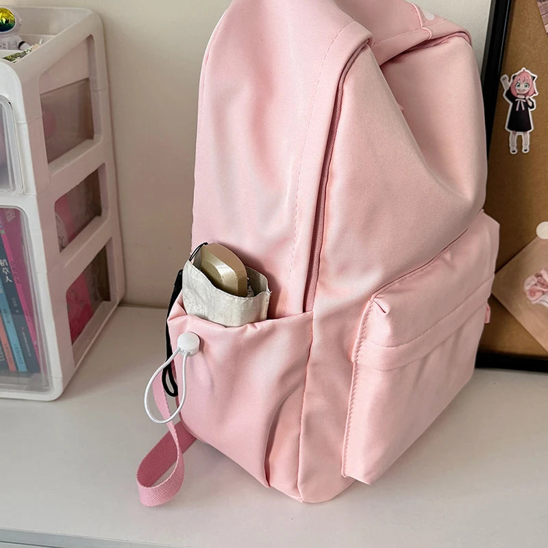 Women’s Waterproof Nylon Backpack – Simple School & Travel Bag