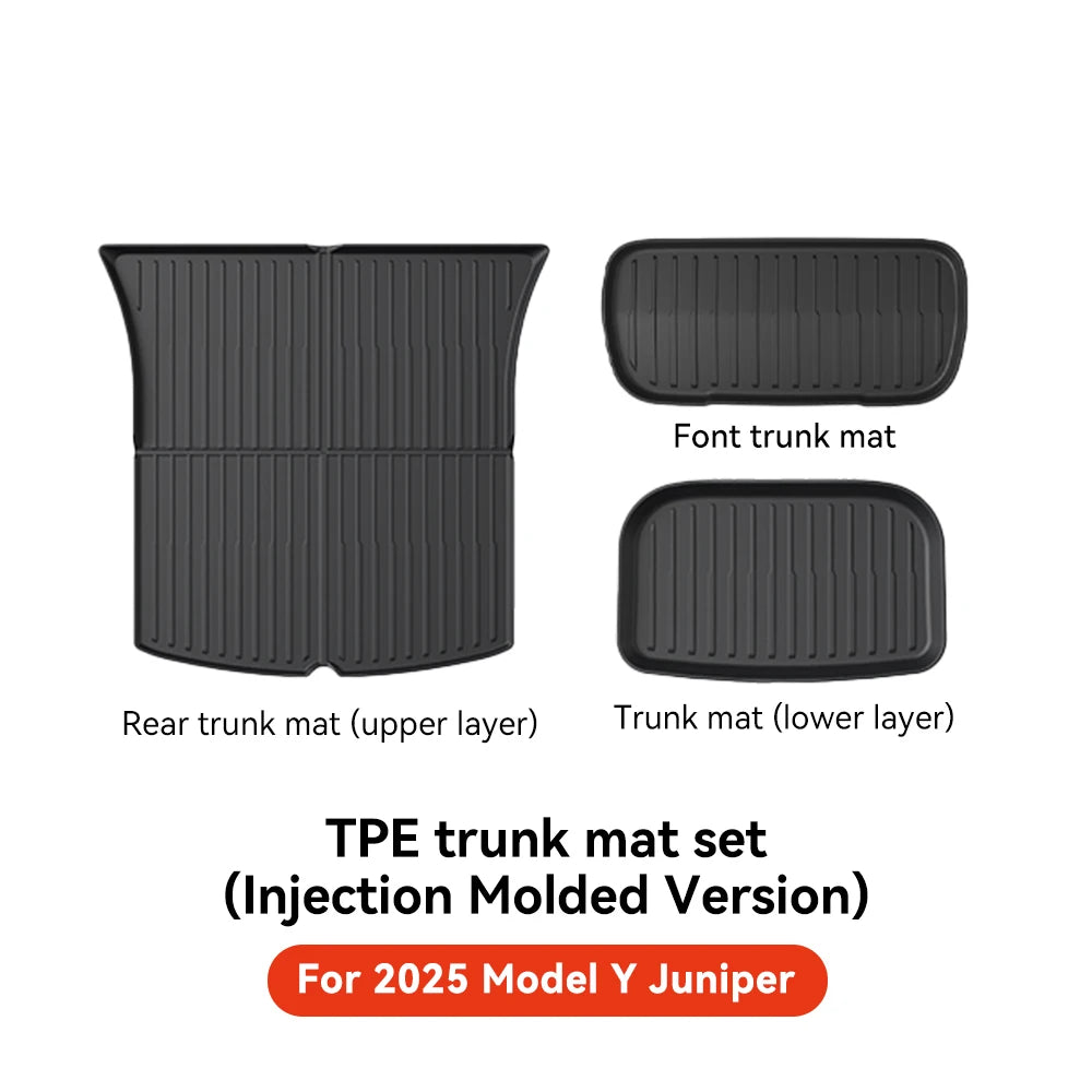 2025 Model Y Floor Mat Set – Waterproof TPE Trunk & Liner Mats