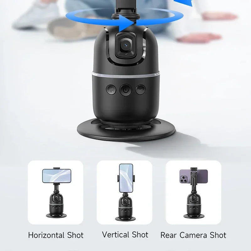 360° Auto Face Tracking Phone Holder with Smart Rotation