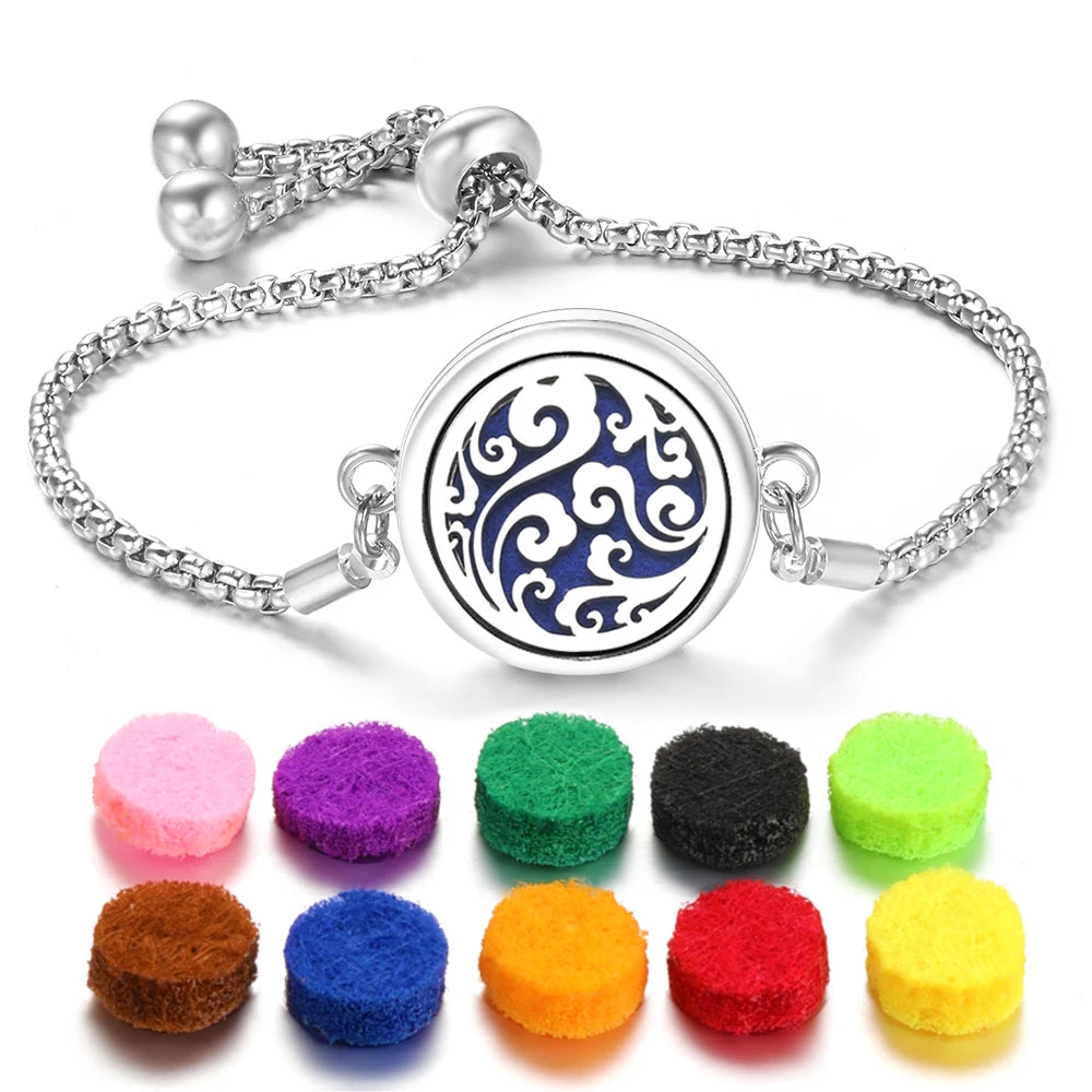 Flower of Life Aromatherapy Diffuser Bracelet for Essential Oils