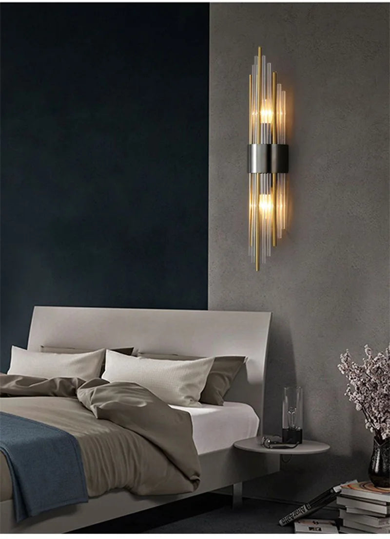 Luxury LED Wall Lamp - Modern Gold Wall Sconce for Living Room