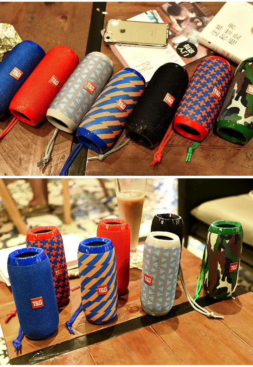 T&G TG117 Bluetooth Speaker Portable Waterproof Outdoor Stereo TWS