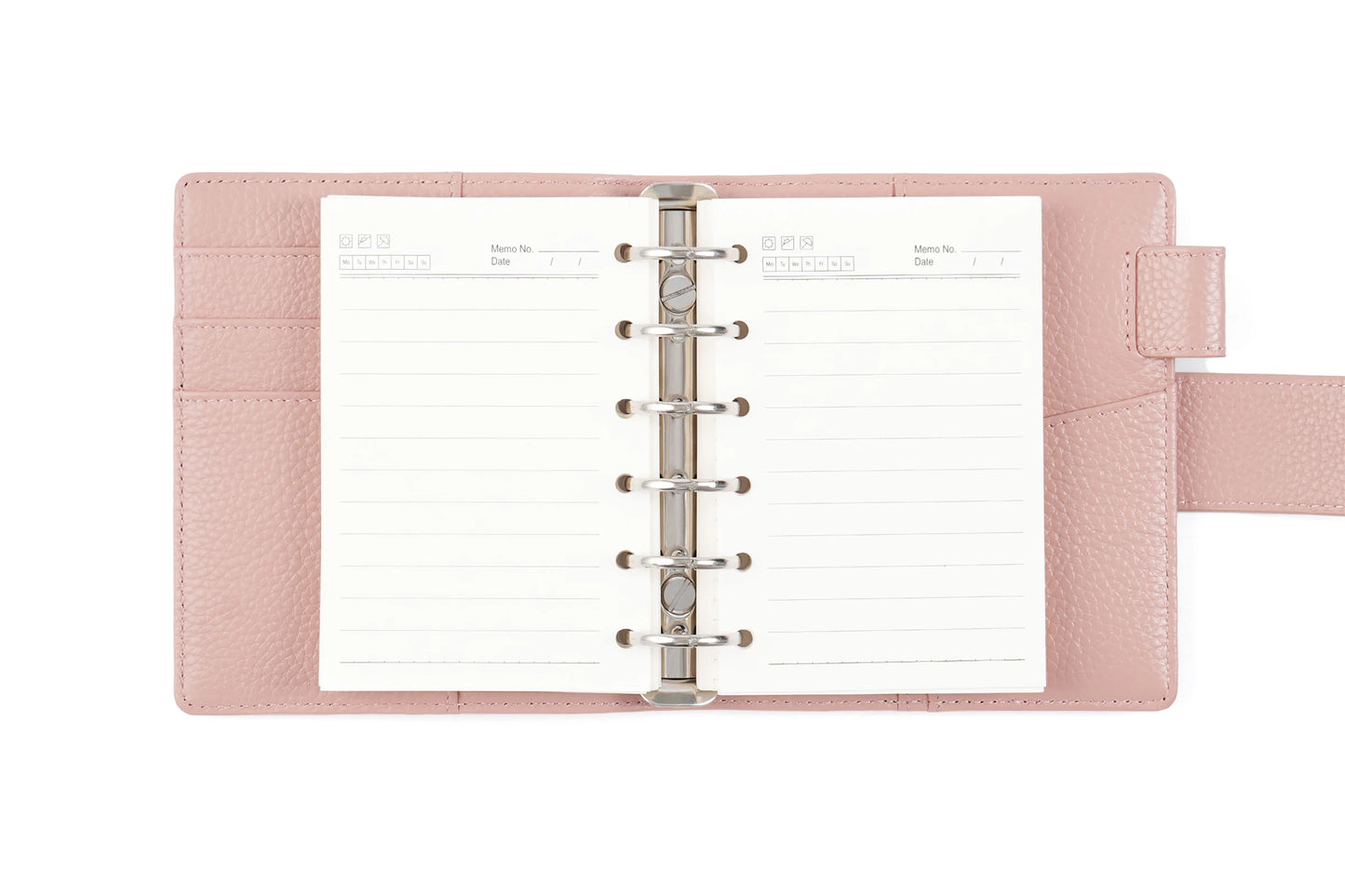 Elite Pocket A7 Rings Planner Cover – Pebbled Grain Leather, 25mm Rings