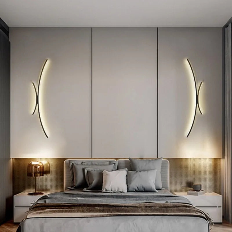 Cartmela Nordic Black & Gold LED Wall Lamp