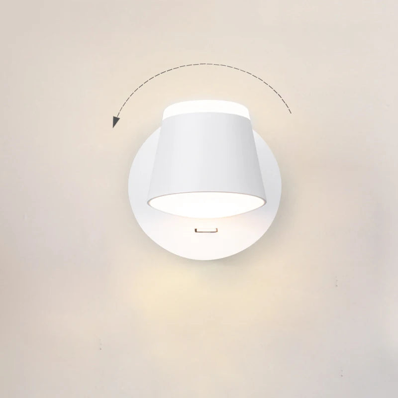 Indoor 8W LED Rotating Wall Light – Ceiling Mounted Reading Lamp