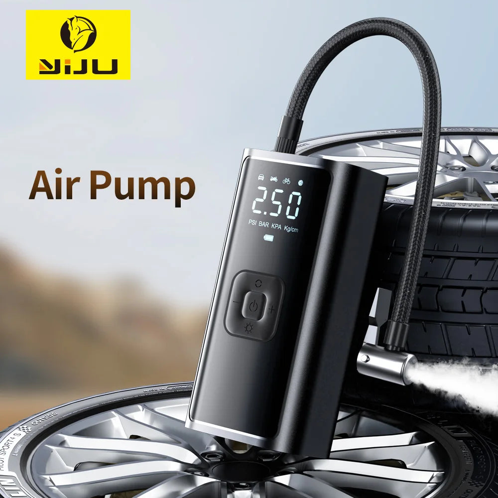 Wireless Electric Car Tire Inflator Pump with LED Light