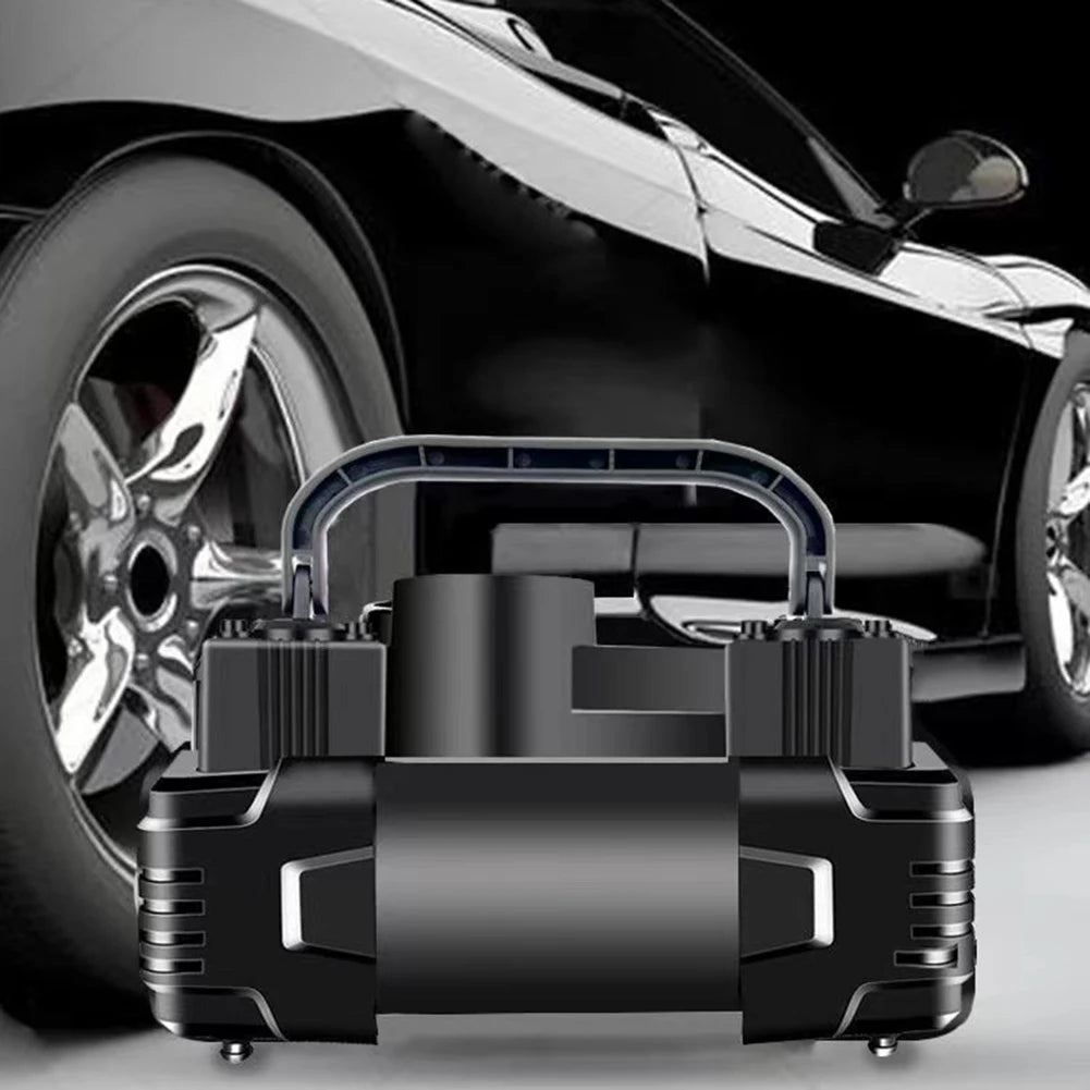 12V 150PSI Dual Cylinder Car Tire Inflator with LED Light