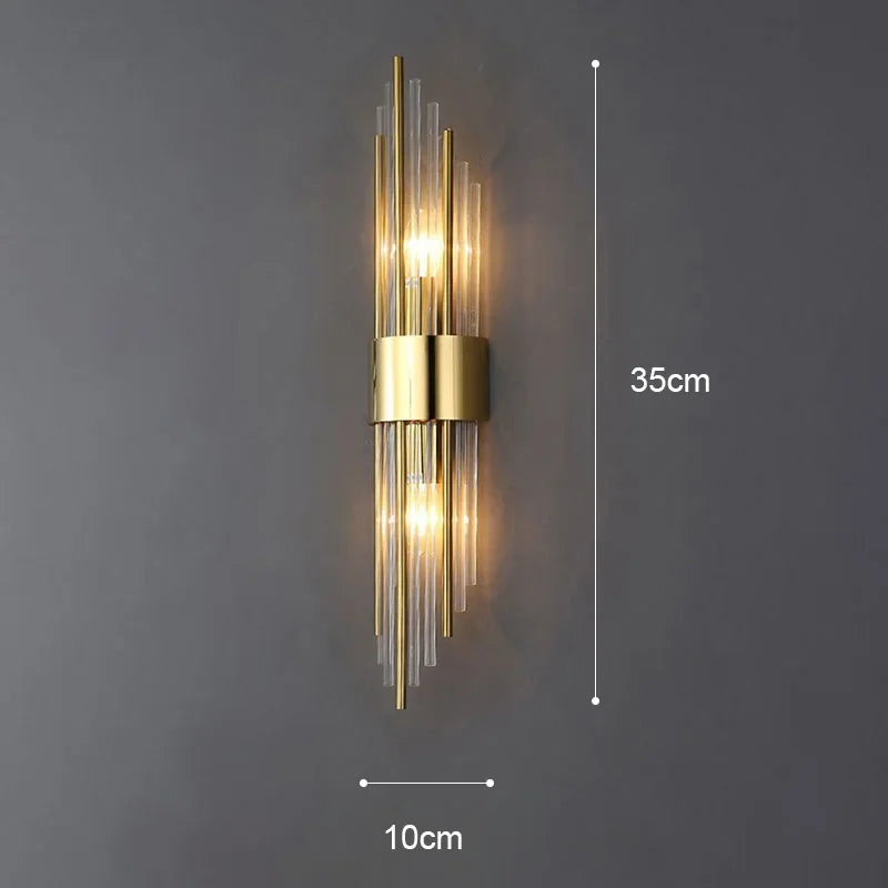 Luxury LED Wall Lamp - Modern Gold Wall Sconce for Living Room