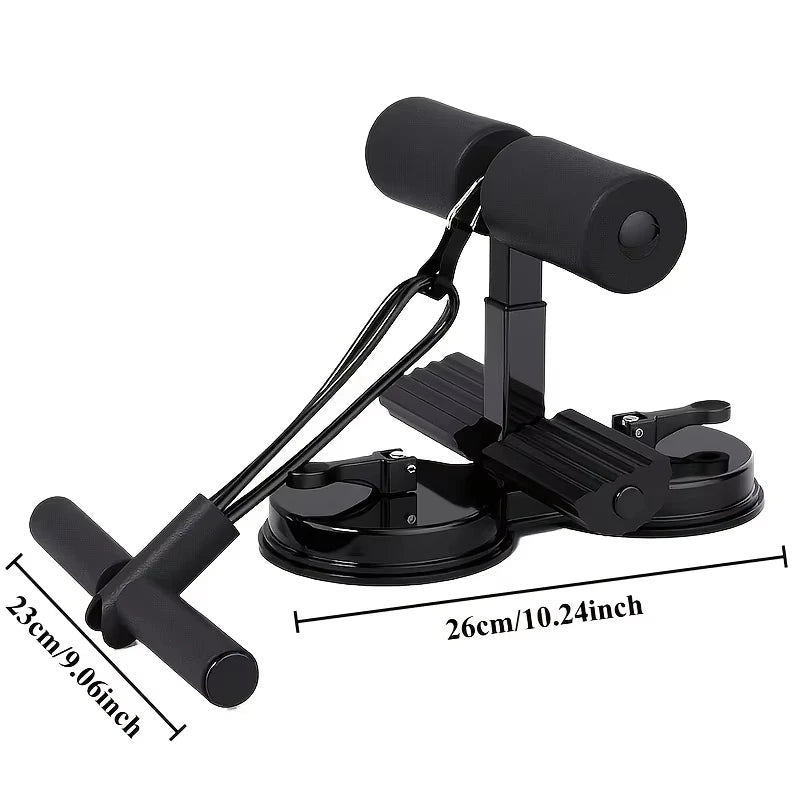 Abdominal Sit-Up Equipment with Suction Cups & Ankle Support