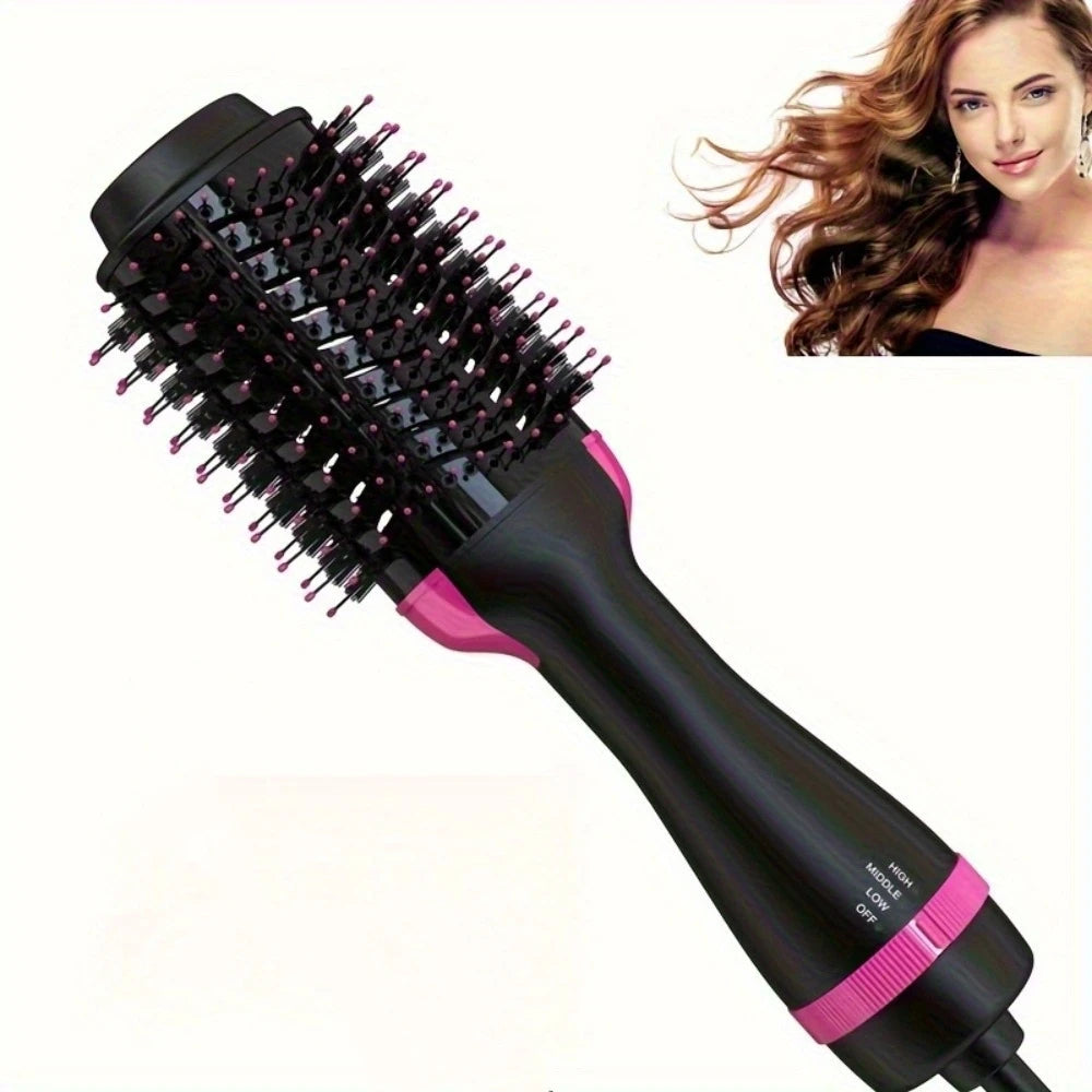 2-in-1 Hair Straightener & Curler Brush – Styling Tool for Women