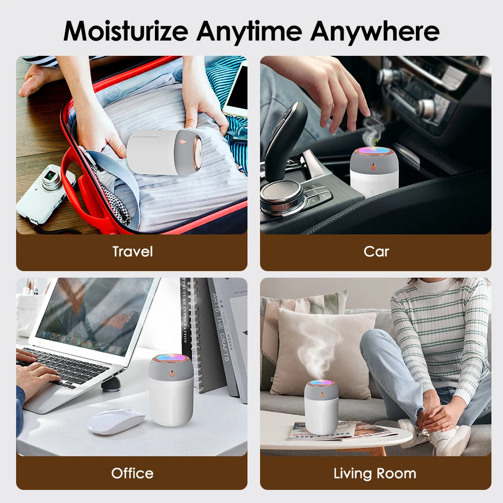 Mini Air Humidifier USB Colorful Light