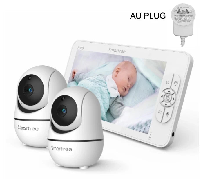 7" 1080P HD Split Screen Baby Monitor – Dual Cameras & Remote Control