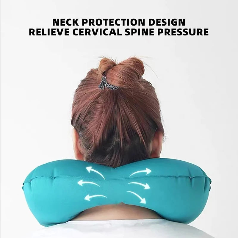 Inflatable U-Shaped Travel Pillow – Neck Support for Travel Comfort