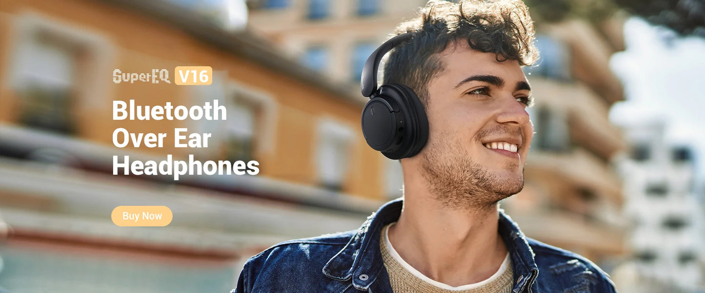 Bluetooth 5.2 Hi-Res Over-Ear Headphones – Wireless Studio DJ