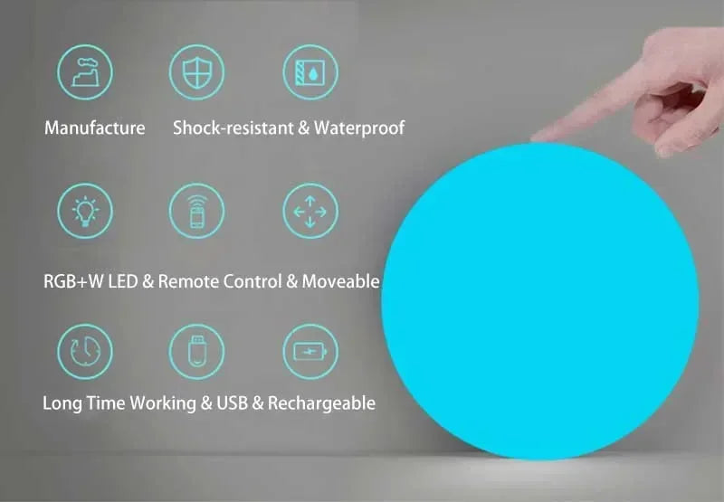 LED Solar Ball Light – Outdoor Garden, USB Charging, Remote Control