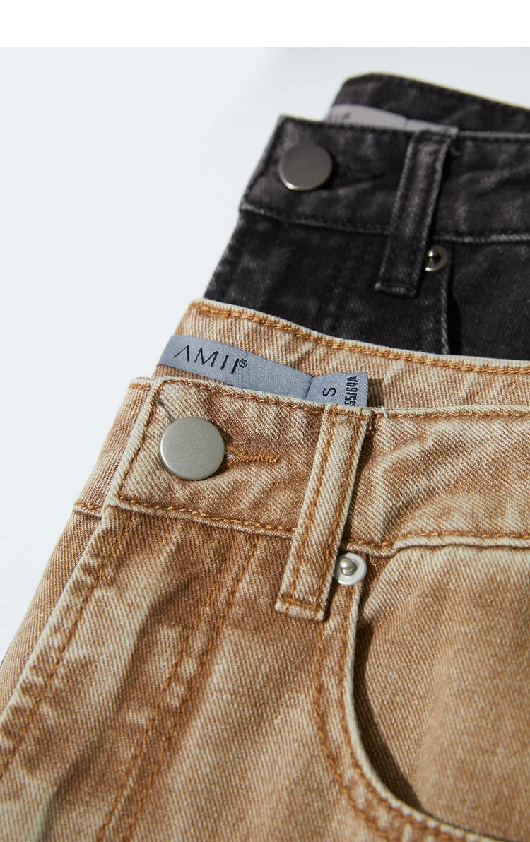 Women’s Retro Wide-Leg Jeans – Loose Straight Cotton Denim Pants