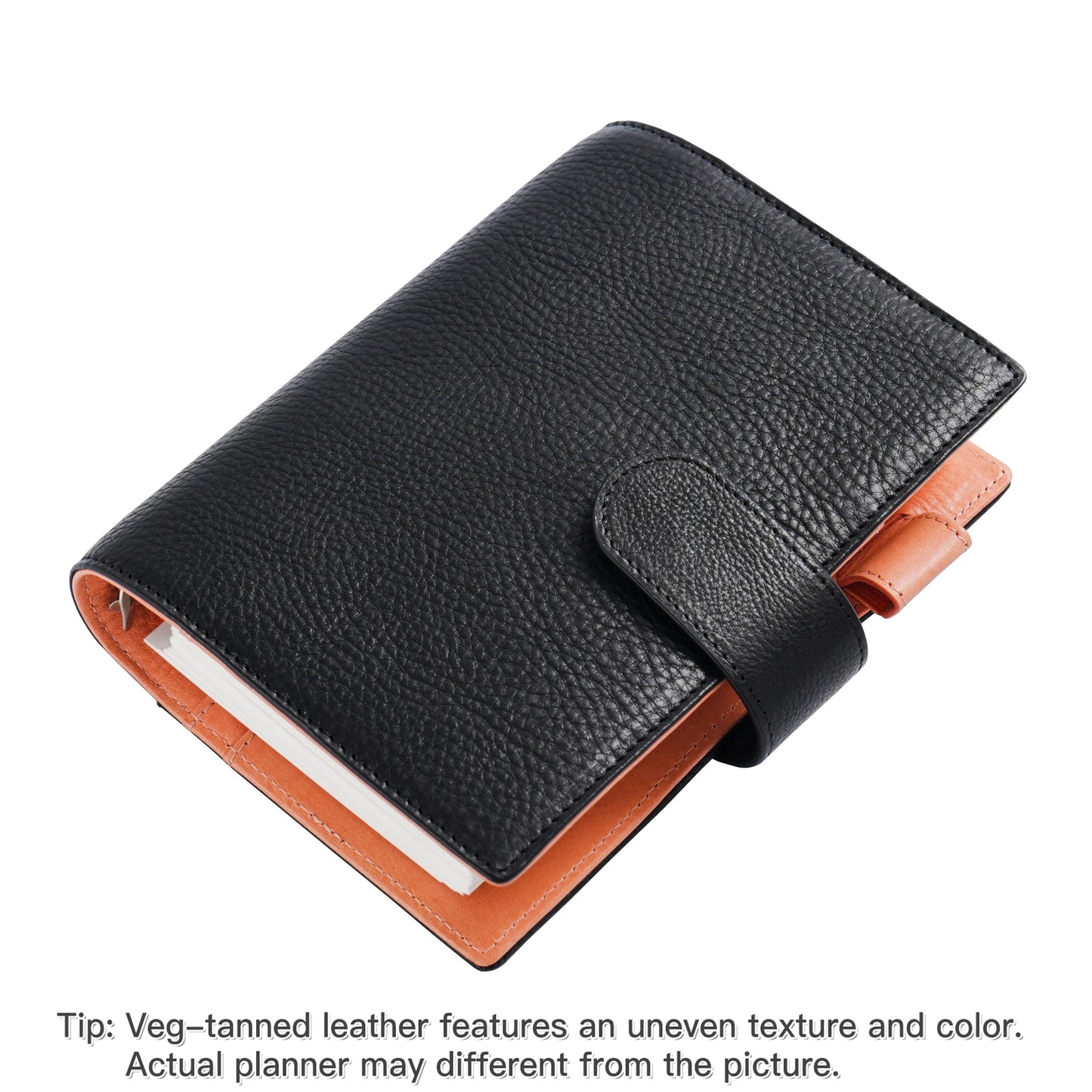 Elite Personal Size Rings Planner – Vegetable Tanned Leather, 25mm Rings