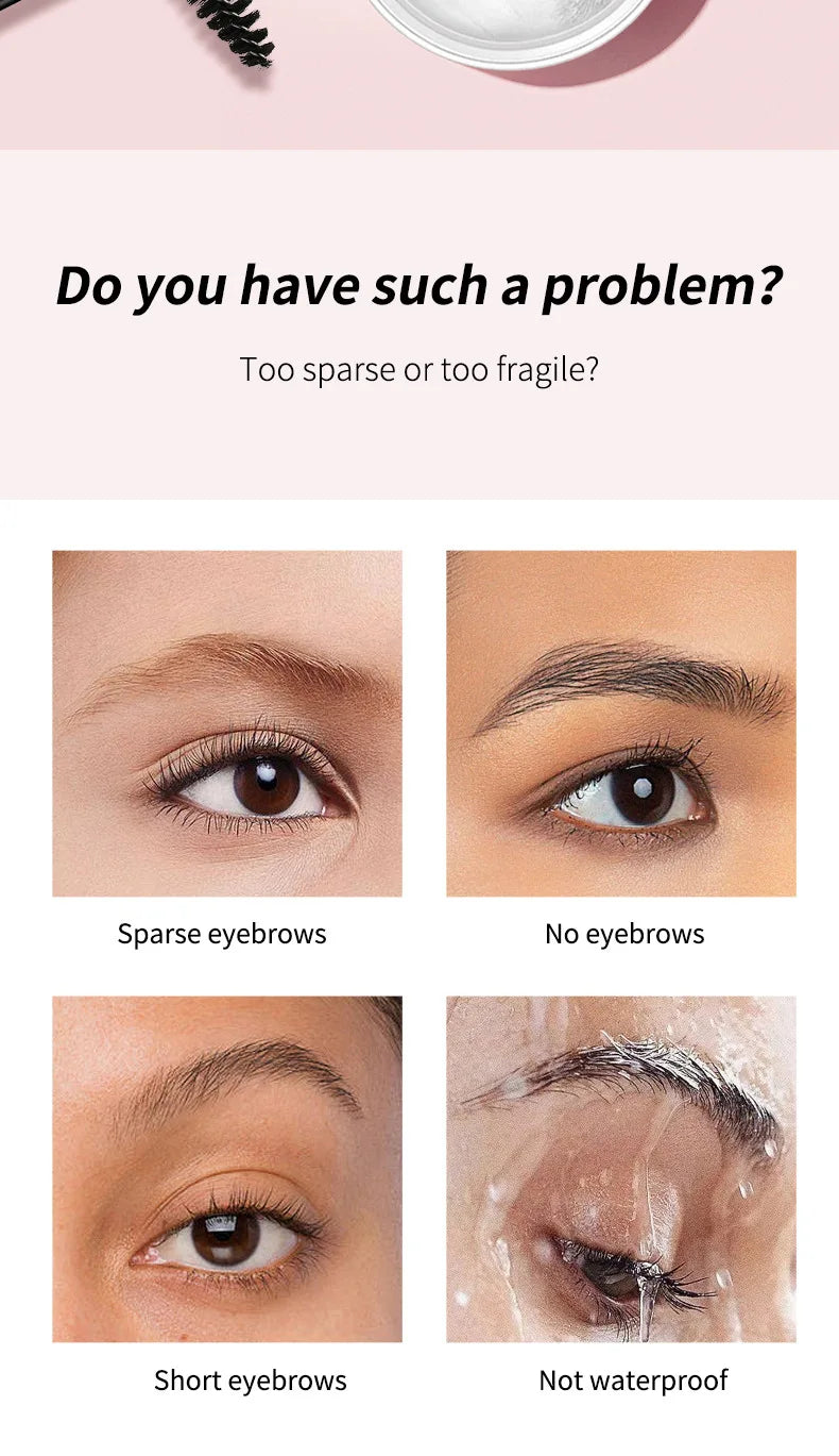 Waterproof 3D Eyebrow Styling Cream – Quick-Dry Brow Sculpt Gel