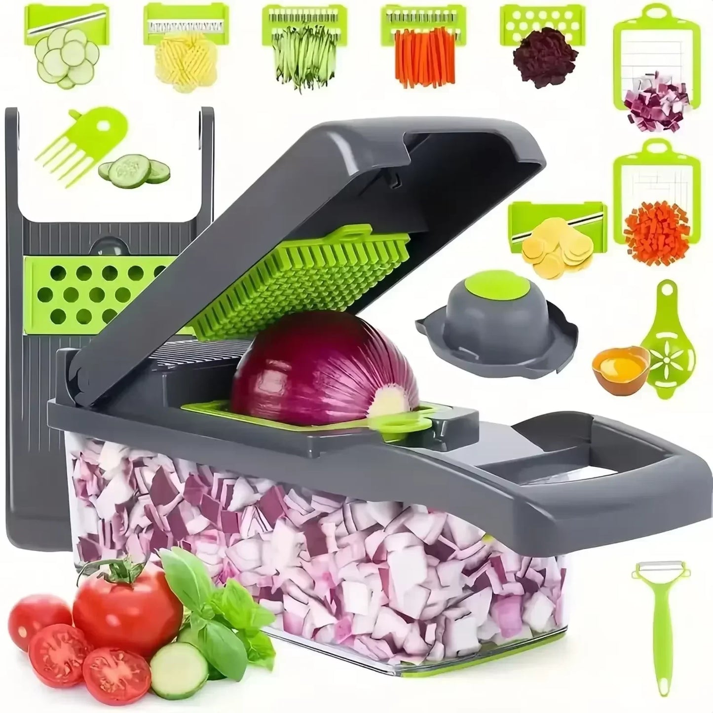 14-in-1 Multifunctional Vegetable Chopper & Food Slicer Dicer