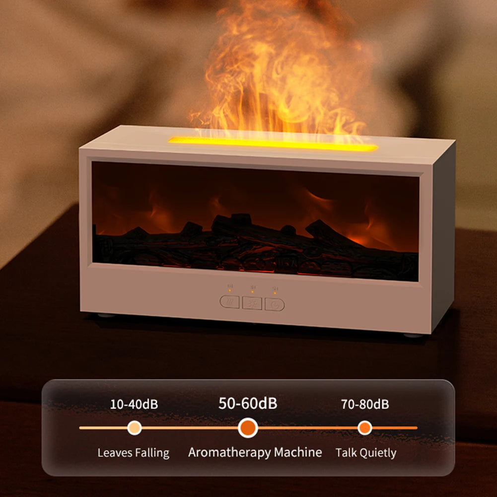 Dynamic Flame Fireplace Air Humidifier & Essential Oil Diffuser