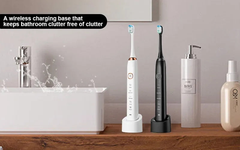 Electric Toothbrush – Rechargeable, 8 Heads, Whitening