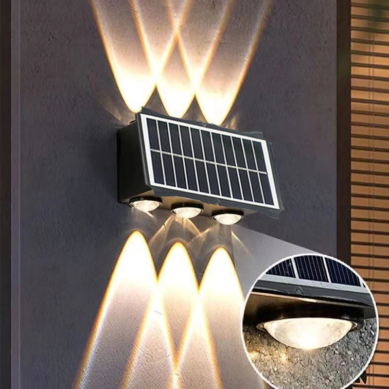Solar LED Outdoor Wall Light – Waterproof Up & Down Lamp