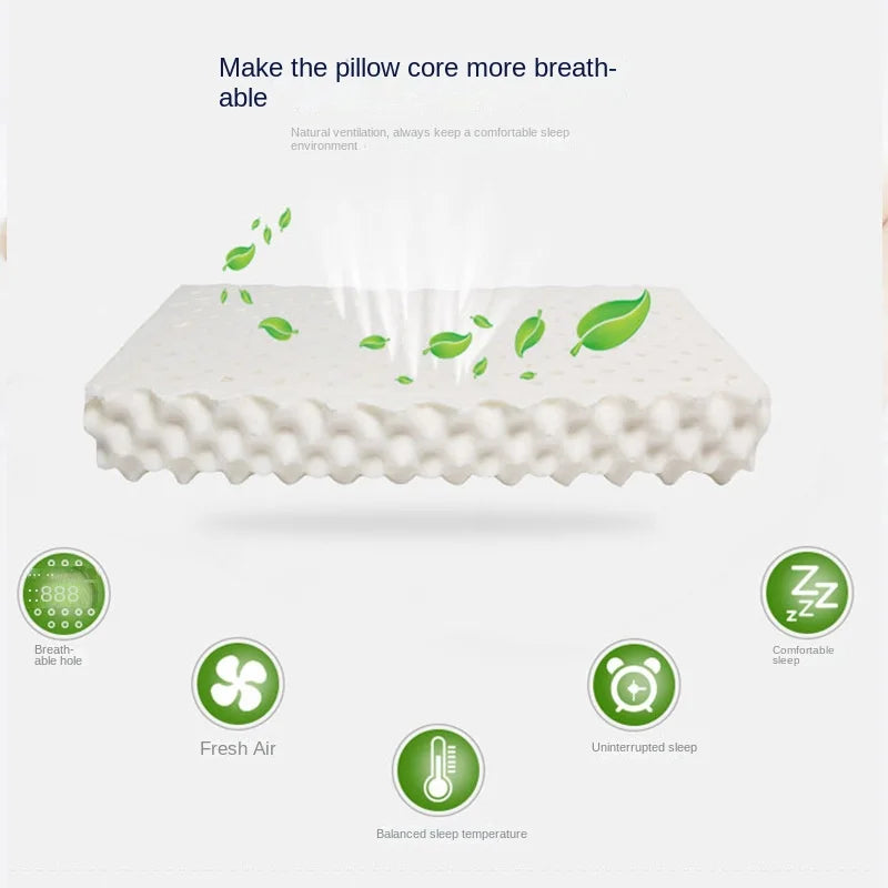 Natural Latex Orthopedic Pillow | Massage Sleep Support Cushion