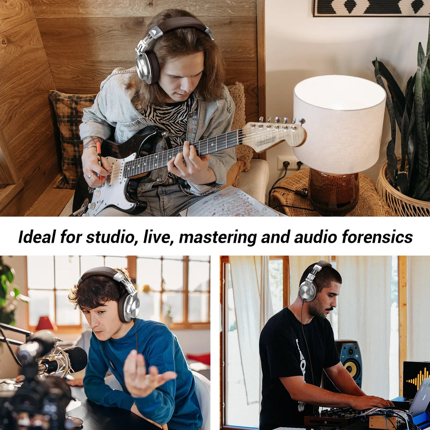 Wired & Wireless Bluetooth 5.2 Over-Ear Headphones with Mic