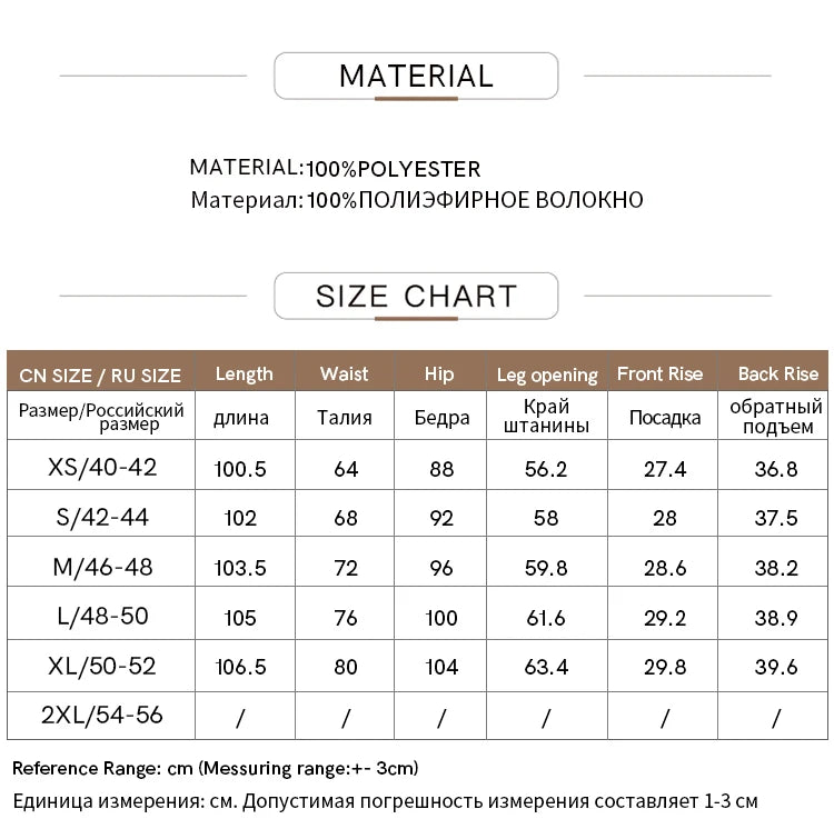 Women’s Wide Leg Chiffon Pants – High Waist Loose Office Trousers