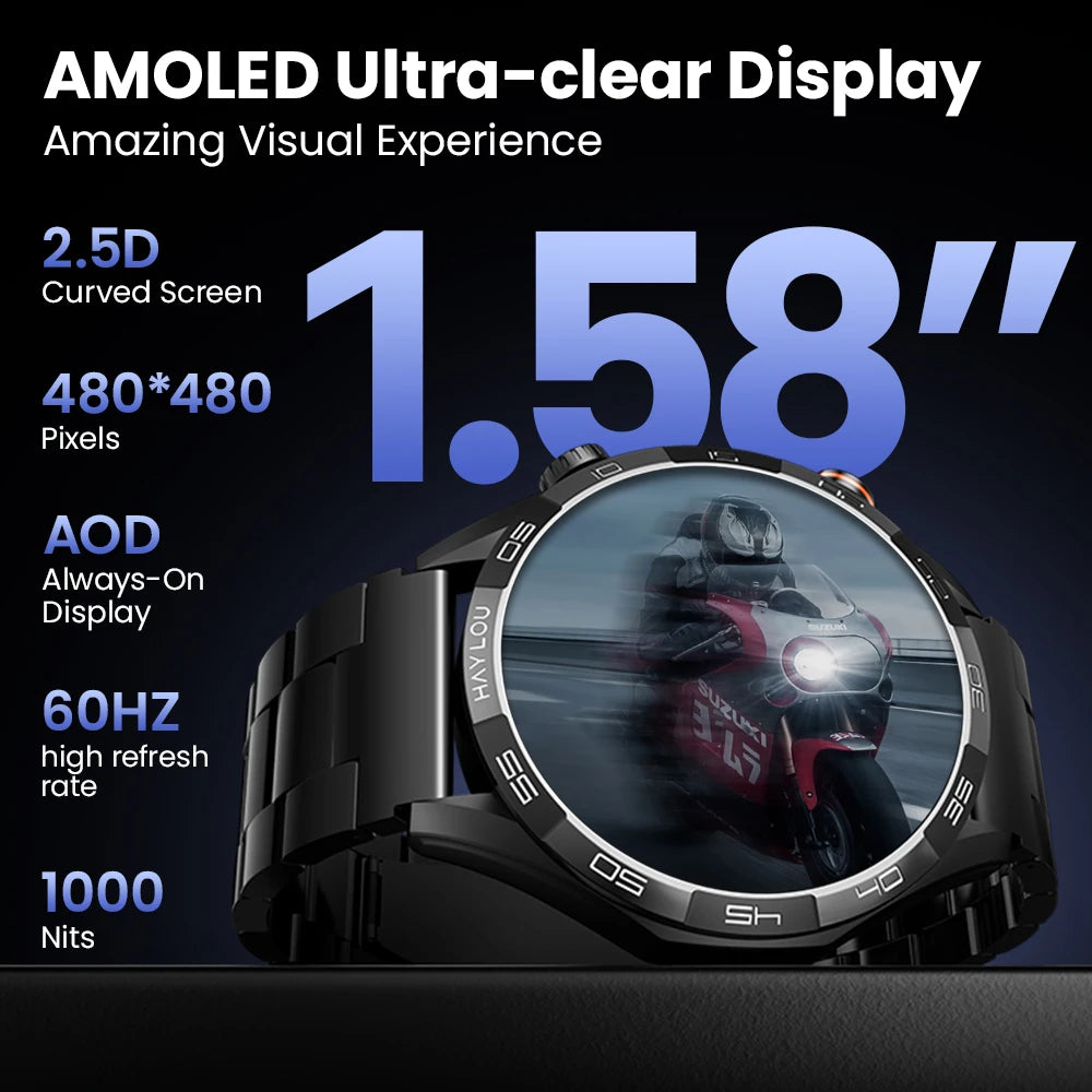 Solar 5 Voice Calling Smartwatch – AMOLED Display