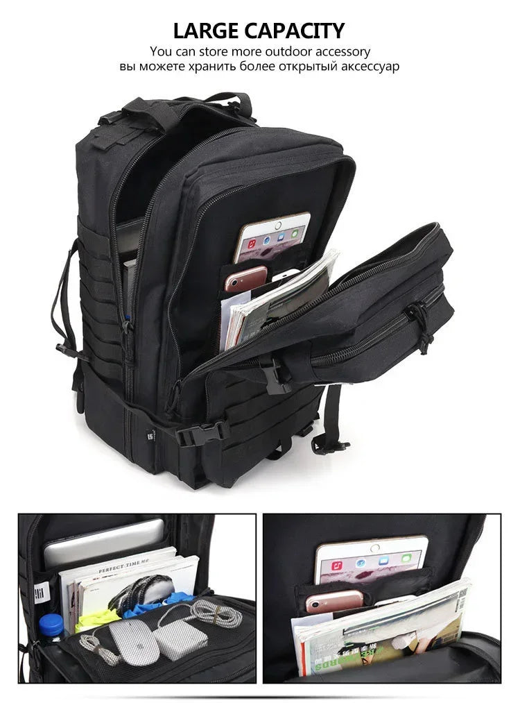 50L Tactical Backpack for Men – Outdoor Travel, Hiking & Hunting Bag