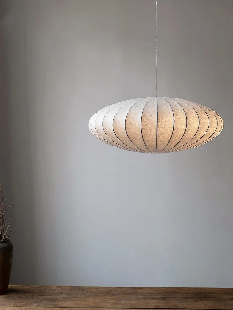 Handmade Silk Pendant Chandelier – Wabi-Sabi Lighting