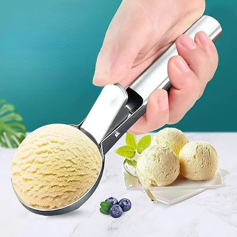 Stainless Steel Dual-Purpose Ice Cream & Fruit Scoop | Kitchen Tool