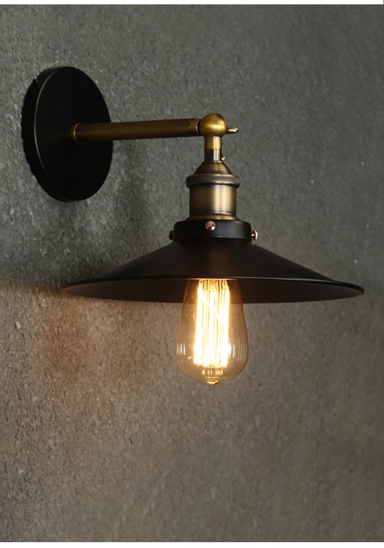 Vintage Wall Lamp with Switch – Adjustable Industrial Loft Light