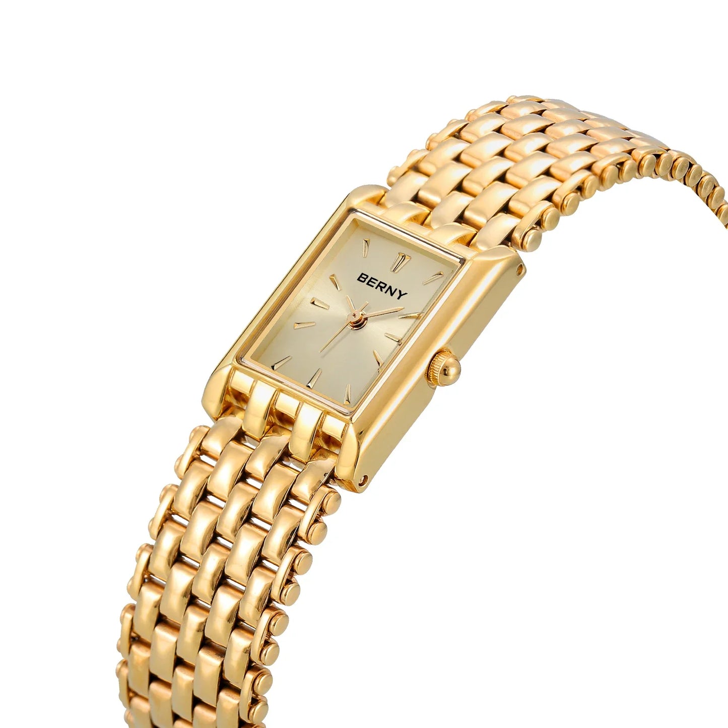 Gold Square Women’s Quartz Wristwatch | Luxury Fashion Watch