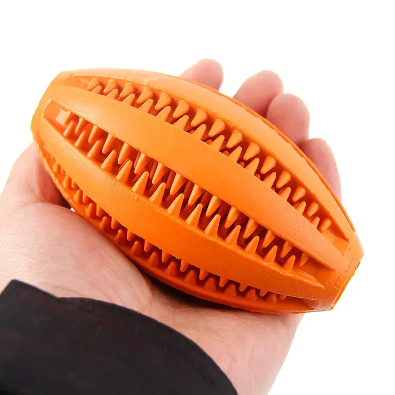 Dog Chew Toy Ball – Tough Rubber Teeth Cleaning Snack Ball