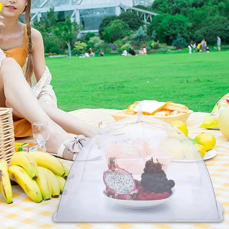 Foldable Mesh Food Cover – Washable Insect-Proof Dish Protector