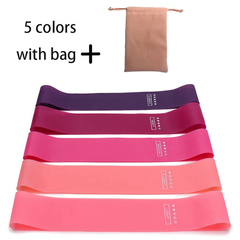 5PCS Resistance Bands Set – Elastic Fitness Bands for Yoga & Workout